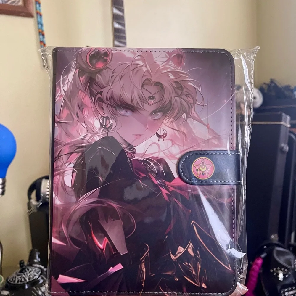 NEW Goth Anime PU Leather Binder Waifu Sailor Moon Goth Punk A5 Journal Notebook